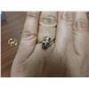 Image 2 : Lot of 2 golden toned rings - size 6 and 4, 1 small size bracelet and a chain