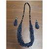 Image 1 : Blue toned necklace with matching earrings