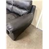 Image 2 : Faux leather, 3 seater sofa - nice conditon - 90" wide