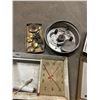 Image 3 : Lot of Advertising clocks, parts, hands, wawanessa glass - parts only