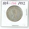 Image 1 : 1952 canadian silver half-dollar