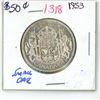 Image 1 : 1953 canadian silver half-dollar