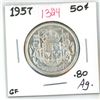 Image 1 : 1957 canadian silver half-dollar (GF_.80AG)