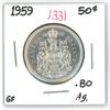 Image 1 : 1959 canadian silver half-dollar (GF-.80AG)