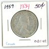 Image 1 : 1959 canadian silver half-dollar (.80silver)