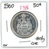 Image 1 : 1960 canadian silver half-dollar (KW-.80AG)