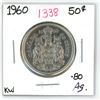 Image 1 : 1960 canadian silver half-dollar (KW-.80AG)