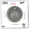 Image 1 : 1961 canadian silver half-dollar (KW-.80Ag)