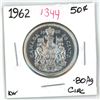 Image 1 : 1962 canadian silver half-dollar(KW-.80AG) Circ.