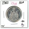 Image 1 : 1963 canadian silver half-dollar(KW-.80AG)