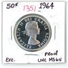 Image 1 : 1964 canadian silver half-dollar (Excellent )Proof (UNC. MS-64)