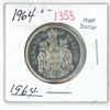 Image 1 : 1964 canadian silver half-dollar
