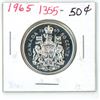 Image 1 : 1965 canadian silver half-dollar