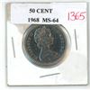 Image 1 : 1968 canadian 50 cent (MS-64)