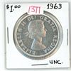 Image 1 : 1963 canadian silver dollar UNC.