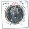 Image 1 : 1967 canadian silver dollar