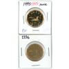 Image 1 : Lot of 2 (1995 and 1996) canadian loonies