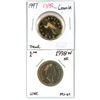 Image 1 : Lot of 2 (1997 proof and 1998'W' UNC. MS-67) canadian loonies