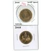 Image 1 : Lot of 2 (2004 UNC. Lucky loonie and 2005) canadian loonies