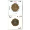 Lot of 2 (2004UNC. And 2005 circ.) canadian loonies