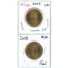 Lot of 2 ( 2007 circ. And 2008 proof ) canadian loonies