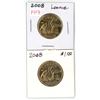 Lot of 2 ( 2008) canadian loonies