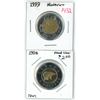 Lot of 2 (1998 proof like and 1999) canadian toonies