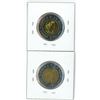 Image 2 : Lot of 2 ( 2014 remember souviner circ.) canadian toonies