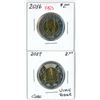 Image 1 : Lot of 2 ( 2016 and 2017 circ. Vimy ridge ) canadian toonies