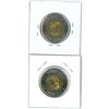 Image 2 : Lot of 2 (1945-2020 vicotry (colored) canadian toonies