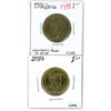 Lot of 2 (2015 and 2016 women's right to vote) circ. Canadian loonies