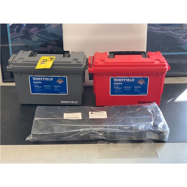 2 AMUNITION CASES & 2-PACK FOAM GUN RACK