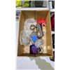 Image 4 : BOX OF ASSORTED JEWELRY, BAGS, LIGHTERS & MORE