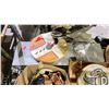 Image 3 : SHELF OF ASSORTED ITEMS INCLUDING; FIRST NATIONS DRUMS, VINTAGE TELEPHONE, LIGHT FIXTURE & MORE