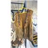 Image 3 : RACK OF ASSORTED ITEMS INCLUDING; FIRST NATIONS CLOTHING, SALISH HAND WOVEN TRAY, TEXTILES & MORE