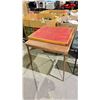 Image 2 : 5 ASSORTED FOLDING TABLES & FOLDING STEP STOOL