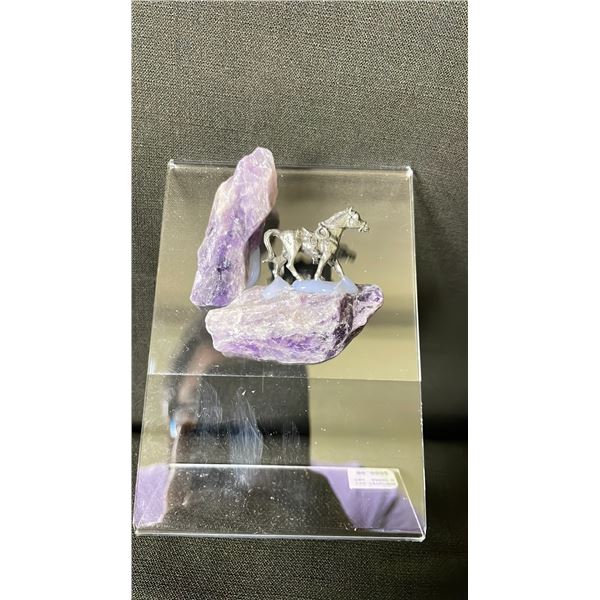 AMETHYST WITH HORSE ART RETAIL $600