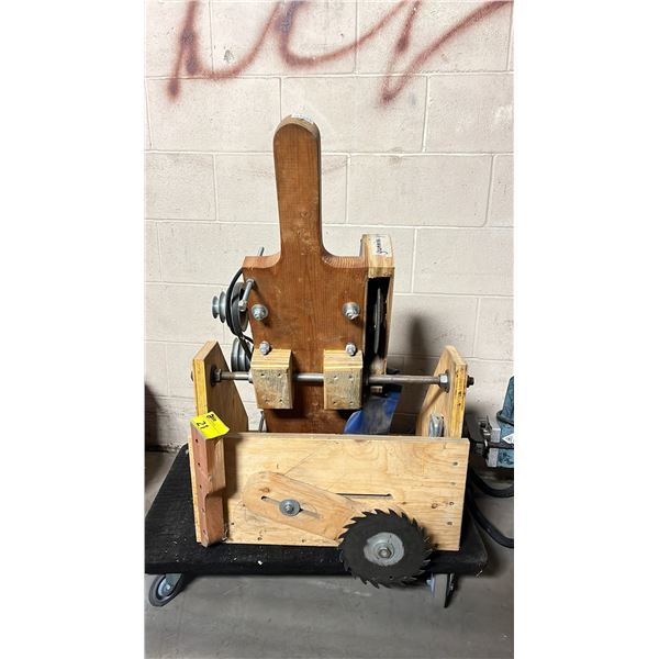 CUSTOM BUILT CUT-OFF SAW (DOLLY NOT INCLUDED)