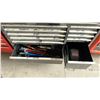 Image 2 : HUSKY PORTABLE TOOLBOX WITH ASSORTED TOOL CONTENTS INCLUDING; BOLT CUTTERS, PIPE WRENCHES, DRILL