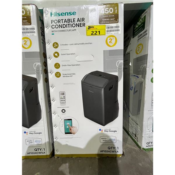 *NEW* HISENSE PORTABLE AIR CONDITIONER 7,000BTU - SACC 300 SQ.FT.