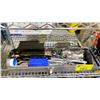 Image 2 : SHELF OF ASSORTED TOOLS INCLUDING; DRILL/SCREWDRIVER BIT SET, WRENCHES, RATCHET BITS & MORE