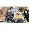 Image 2 : PALLET OF ASSORTED ITEMS INCLUDING; PIPE FITTINGS, PIPE CAPS, PLASTIC HOSE & MORE