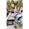 Image 2 : SHELF LOT OF ASSORTED ITEMS INCLUDING; PORTABLE FAN HEATER, KEYBOARD, HEADPHONES AND MORE