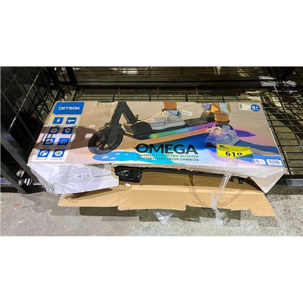 JETSON OMEGA ILLUMINATED ELECTRIC SCOOTER  *UNKNOWN WORKING CONDITION/ MAY BE MISSING PIECES*