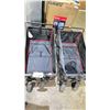 Image 2 : 2 FOLDING 4 WHEEL WAGONS (1 WITH DAMAGED HANDLE, MAY BE MISSING PIECES)
