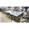 Image 1 : SYNTHETIC GRANITE TABLE (COSMETIC DAMAGE) WITH 6 CHAIRS