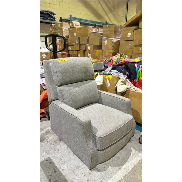 RECLINER (NO LEGS, SOME DAMAGE)
