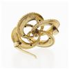 Image 4 : Antique Victorian 14k Gold Infinity Love Knot Enamel Bead Work Brooch w/ Diamond