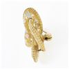 Image 6 : Antique Victorian 14k Gold Infinity Love Knot Enamel Bead Work Brooch w/ Diamond