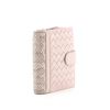 Image 1 : Bottega Veneta French Wallet Intrecciato Nappa with Snakeskin Compact Pink
